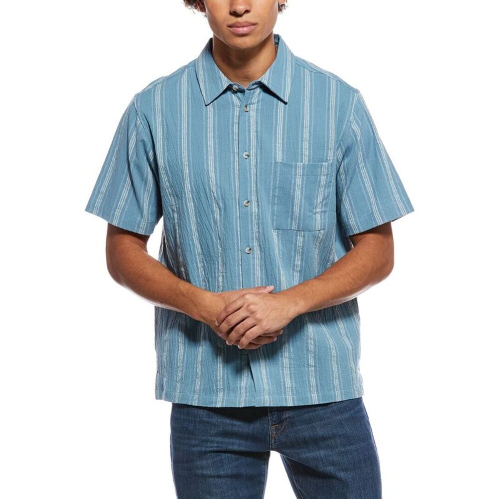 Sovereign Code Mens  Stripe Shirt, Blue